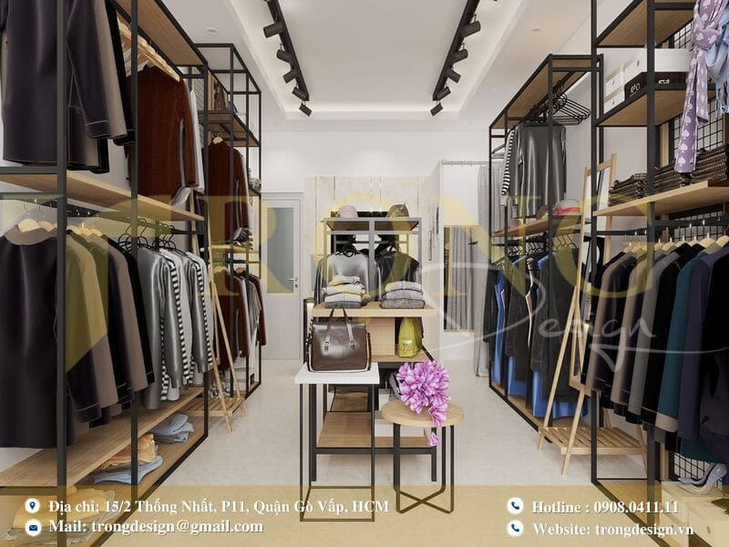 Shop thời trang nam hiện đại, cá tính