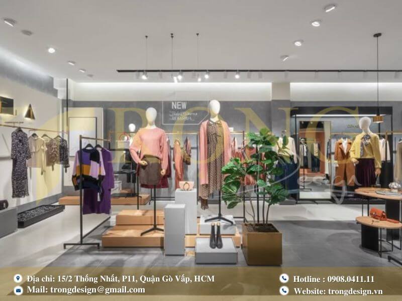 Không gian trưng bày “nghệ thuật hóa” trong shop thời trang cao cấp