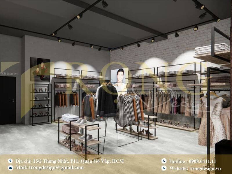 Mẫu thiết kế shop unisex năng động, cá tính