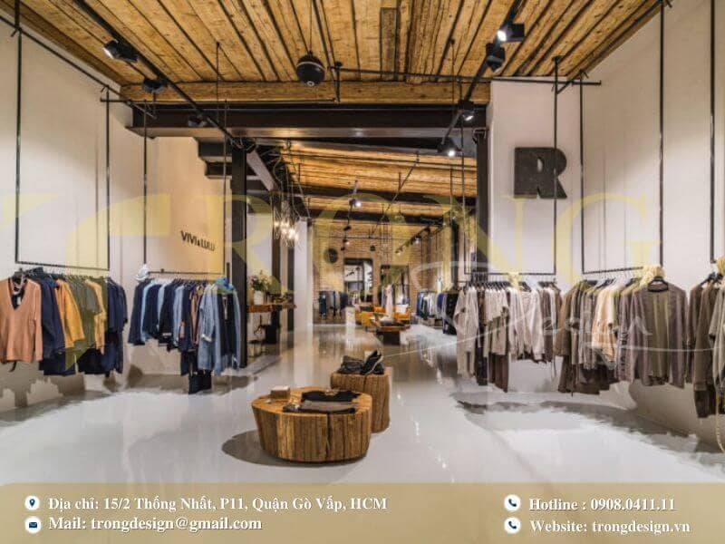 Mẫu thiết kế shop thời trang đậm chất nghệ thuật