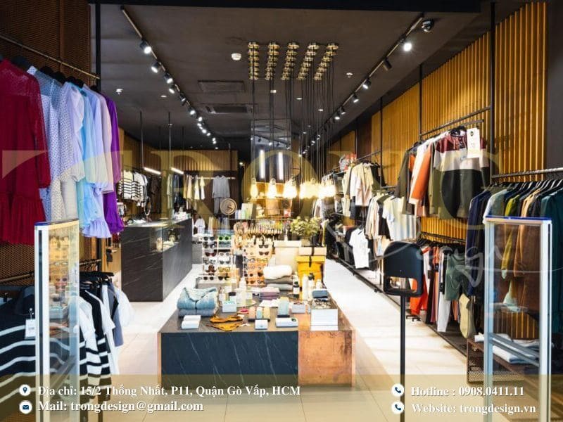 Thiết kế shop thời trang unisex trẻ trung, linh hoạt