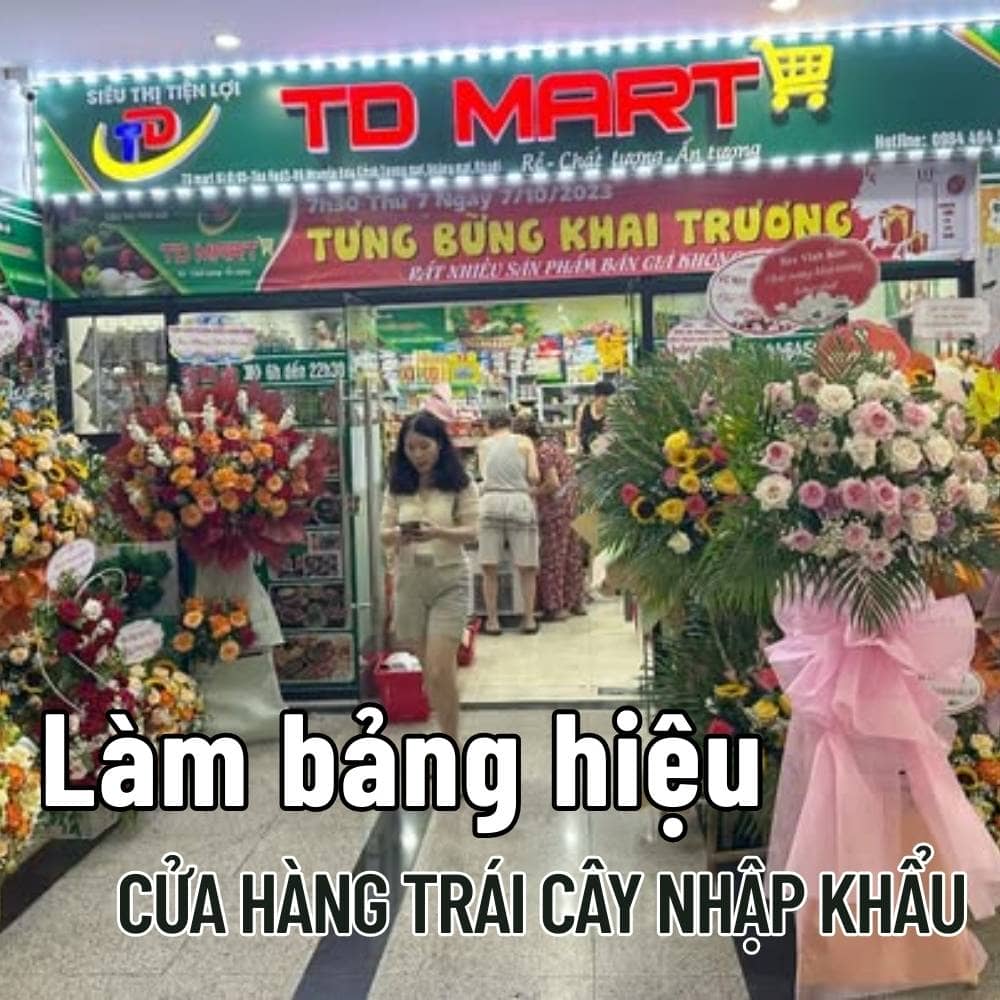 22 Thi công_ Làm bảng hiệu Cửa hàng trái cây nhập khẩu chuyên nghiệp nhanh chóng giá tốt _ Trọng Design