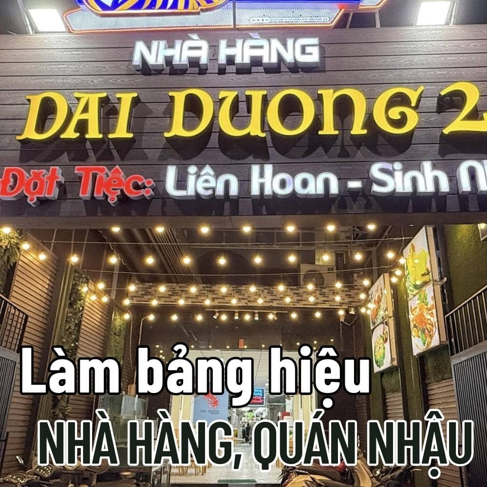 24 Thi công_ Làm bảng hiệu Nhà hàng, quán nhậu đẹp, thu hút giá tốt _ Trọng Design