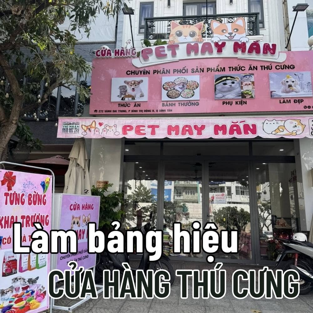 30 Thi công_ Làm bảng hiệu Cửa hàng thú cưng đẹp, độc đáo giá tốt _ Trọng Design