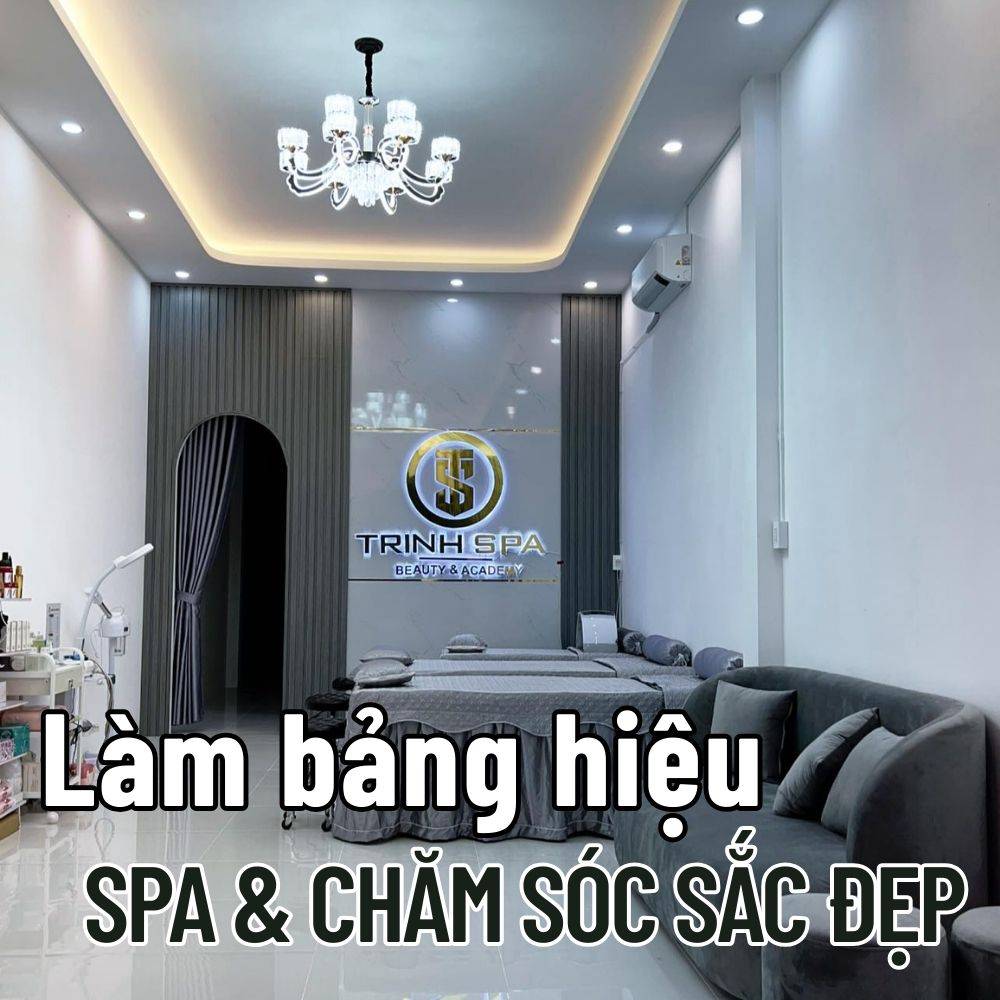 38 Thi công_ Làm bảng hiệu Spa & Chăm sóc sắc đẹp sang trọng, đẹp thẩm mỹ giá tốt _ Trọng Design