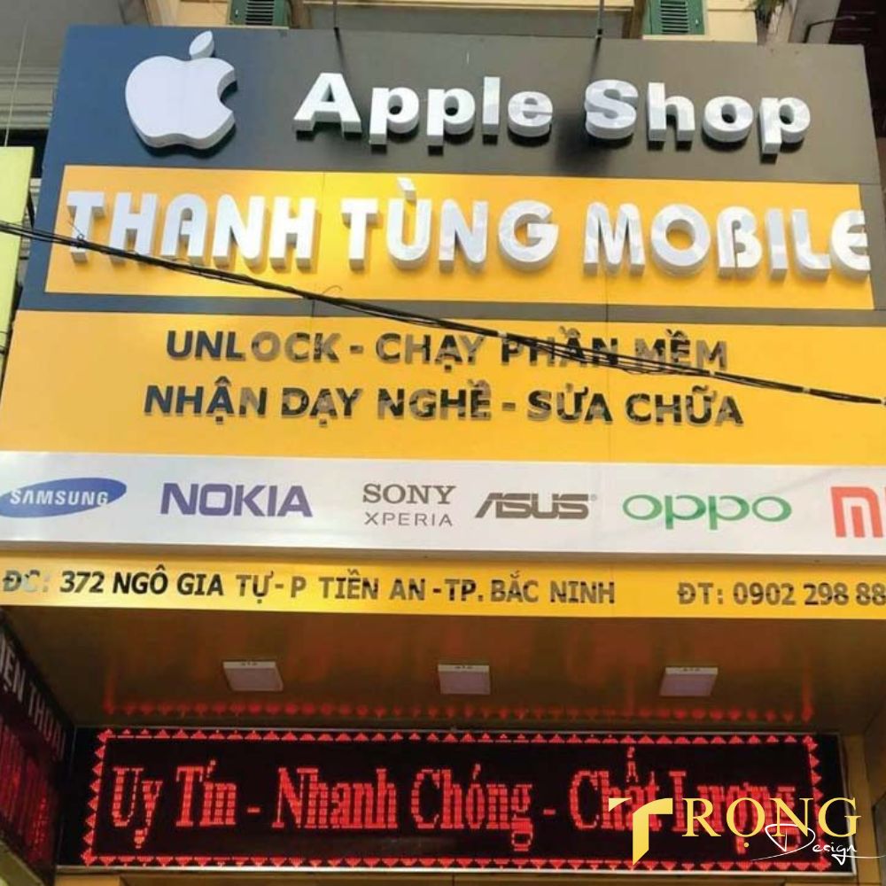 4_ Thiết kế_ thi công bảng hiệu Cửa hàng điện thoại di động_iphone _ Trọng Design