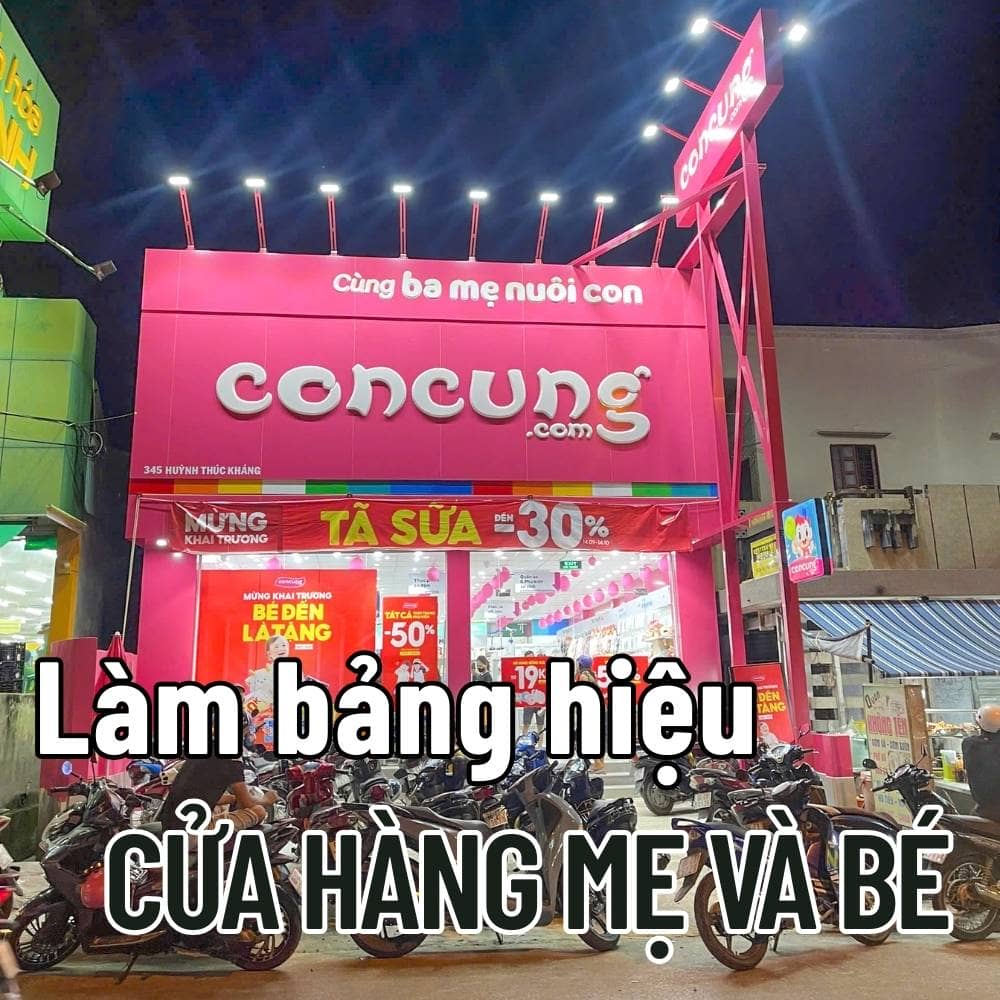 50 Thi công_ Làm bảng hiệu Cửa hàng mẹ và bé đẹp, dễ thương giá tốt _ Trọng Design