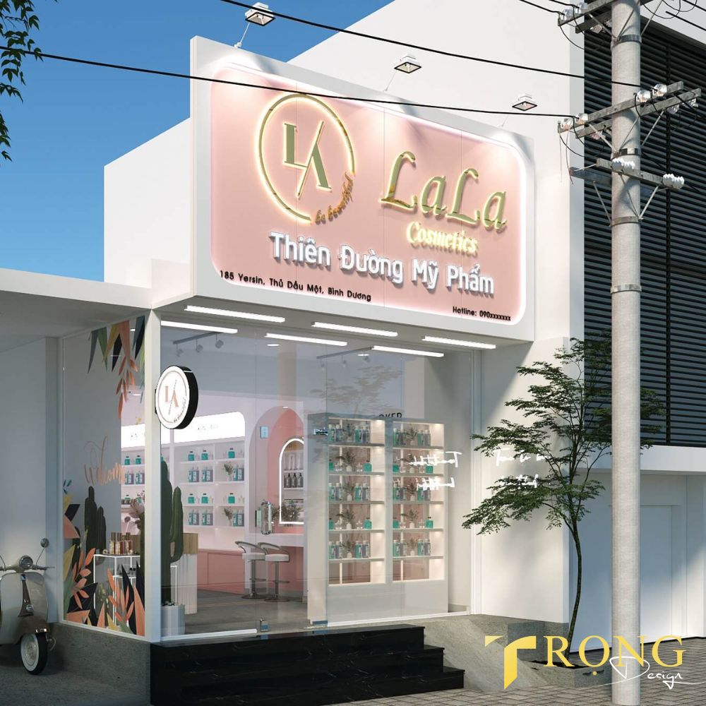 5_ Thiết kế_ thi công bảng hiệu Cửa hàng mỹ phẩm _ Trọng Design