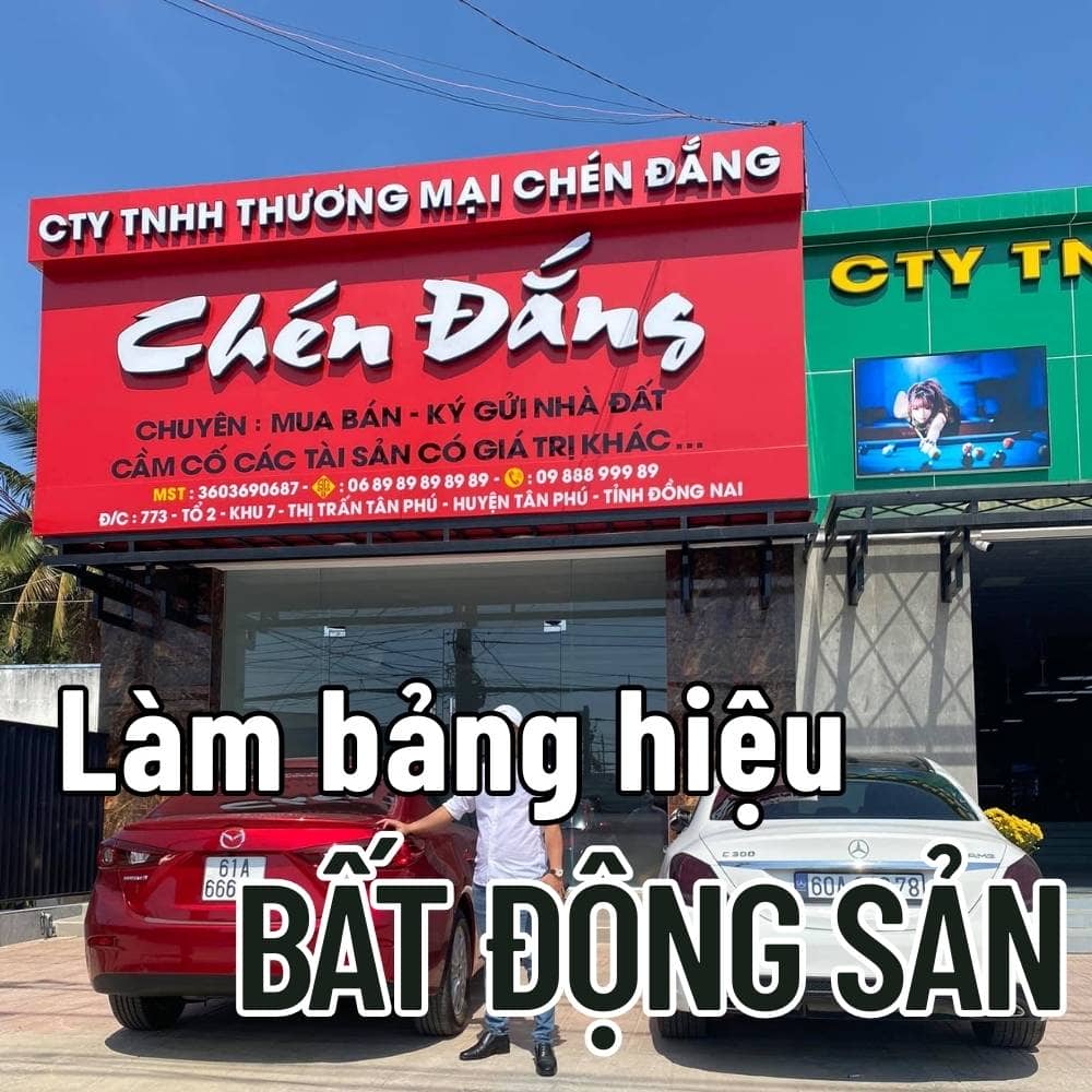 6 Làm bảng hiệu Bất động sản đẹp sang trọng, giá tốt _ Trọng Design