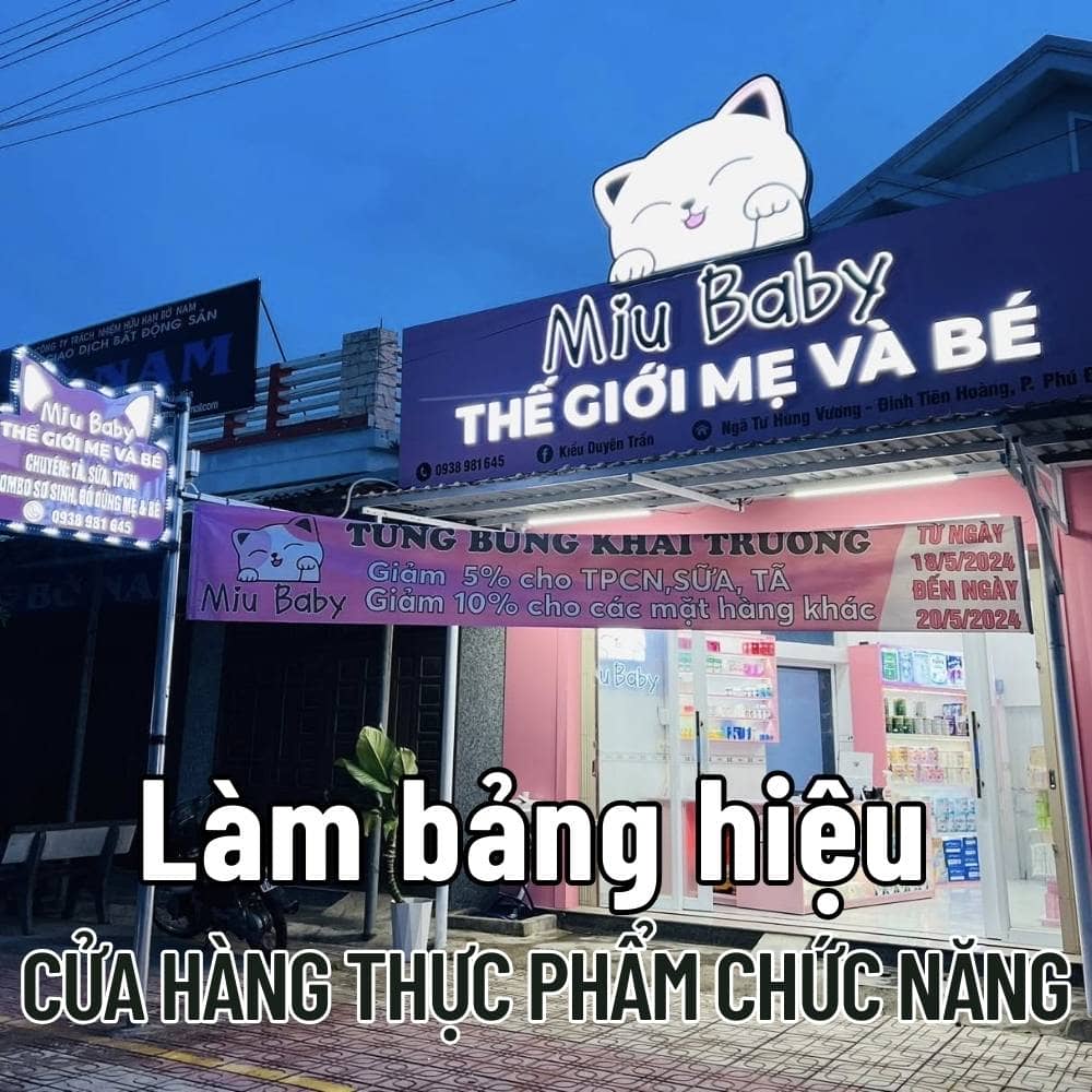 63 Thi công_ Làm bảng hiệu Cửa hàng thực phẩm chức năng đẹp, hiện đại giá tốt _ Trọng Design