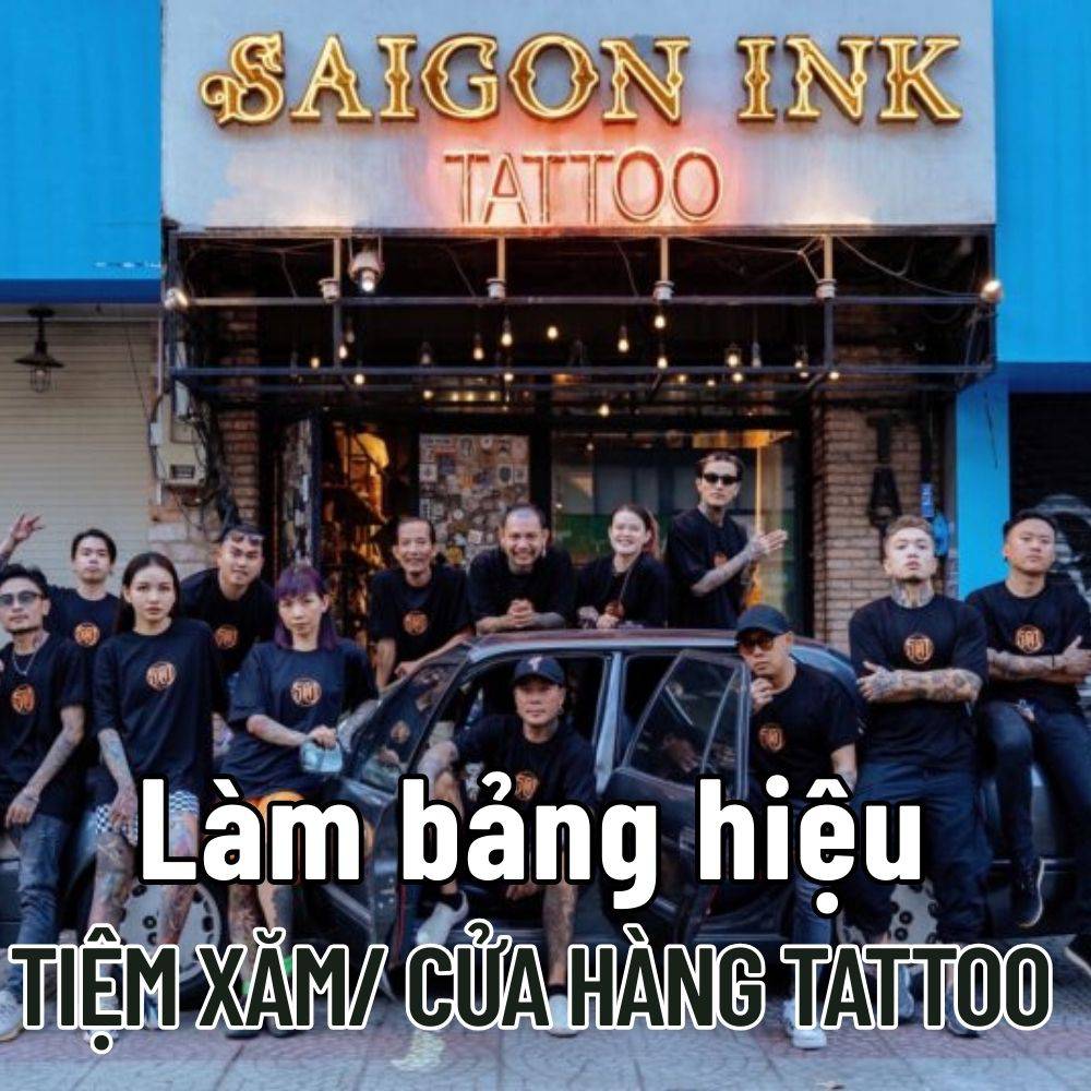 65 Thi công_ Làm bảng hiệu Tiệm xăm_ Cửa hàng Tattoo đẹp, chất, độc lạ giá tốt _ Trọng Design