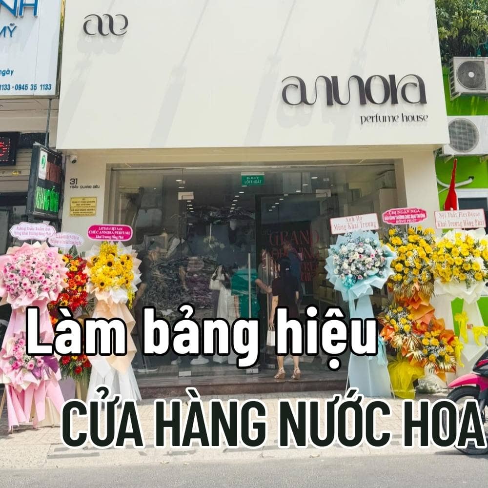 7 Làm bảng hiệu Cửa hàng nước hoa sang trọng, giá tốt _ Trọng Design