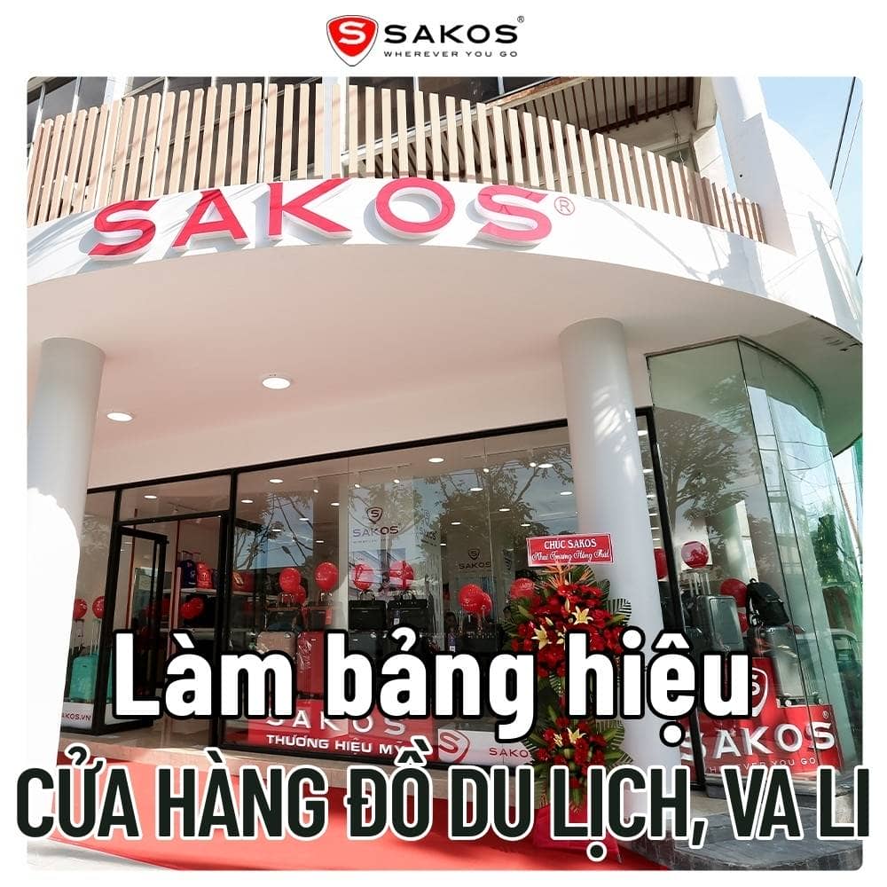 70 Thi công_ Làm bảng hiệu Cửa hàng đồ du lịch, va li bắt mắt, sang trọng giá tốt _ Trọng Design