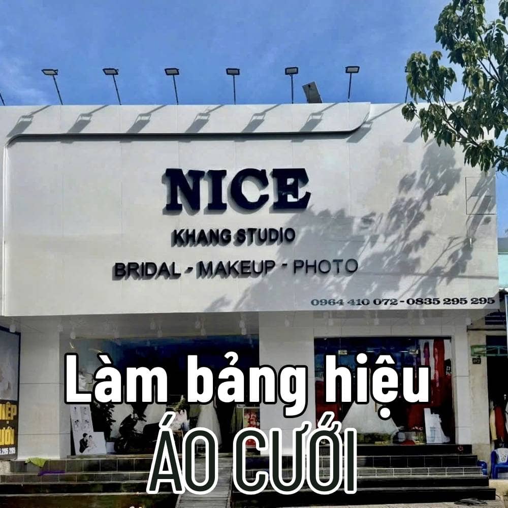 79 Thi công_ Làm bảng hiệu Áo cưới đẹp, sang trọng giá tốt _ Trọng Design