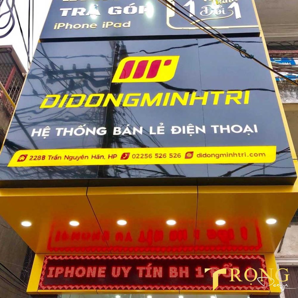 9_ Thiết kế_ thi công bảng hiệu Cửa hàng điện thoại di động_iphone _ Trọng Design