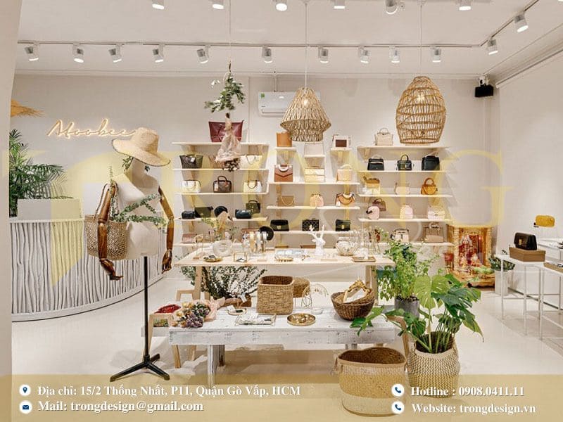 Shop thời trang kết hợp quầy phụ kiện