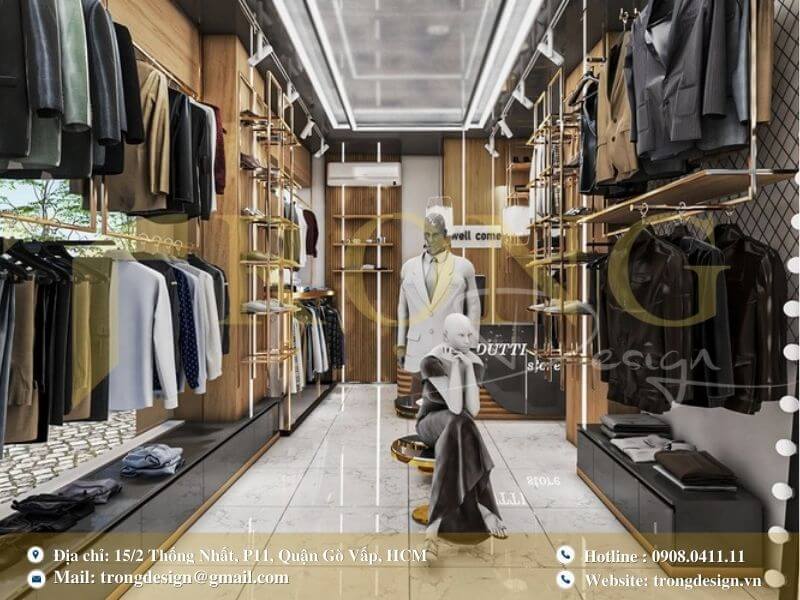 Cửa hàng với thiết kế mạnh mẽ và lịch lãm dành cho nam giới.