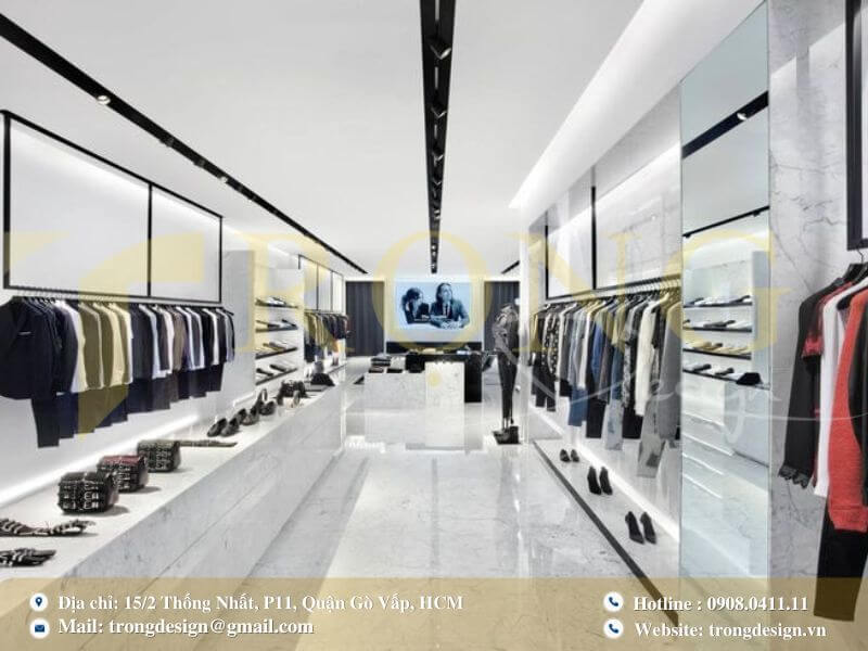 Thiết kế cửa hàng sang trọng và đẳng cấp