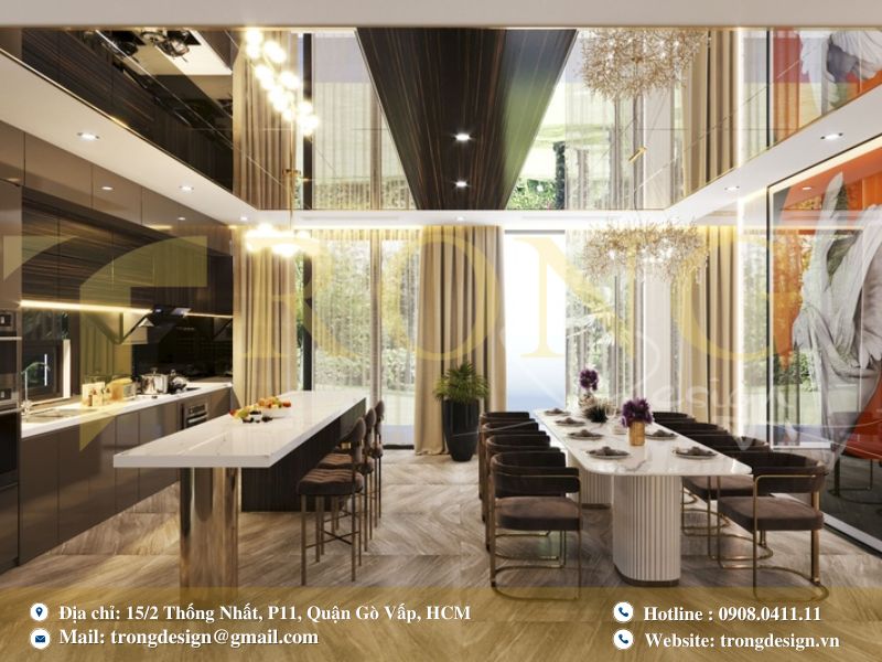 Phong cách thiết kế và độ phức tạp của phòng bếp