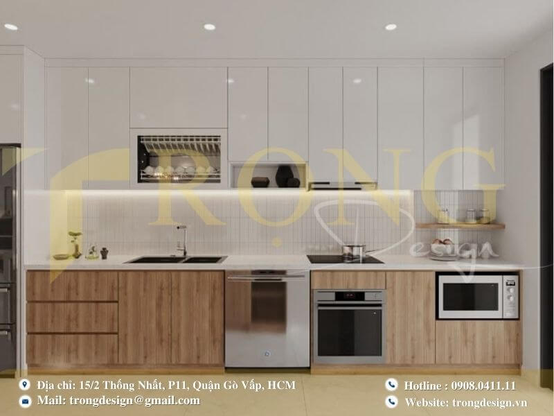 Chi tiết quy trình thi công và thiết kế phòng bếp Thủ Đức cùng Trọng Design