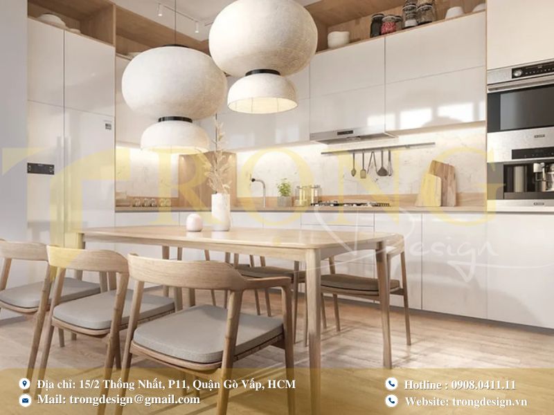 Mẫu bếp Scandinavian tinh tế, nhẹ nhàng