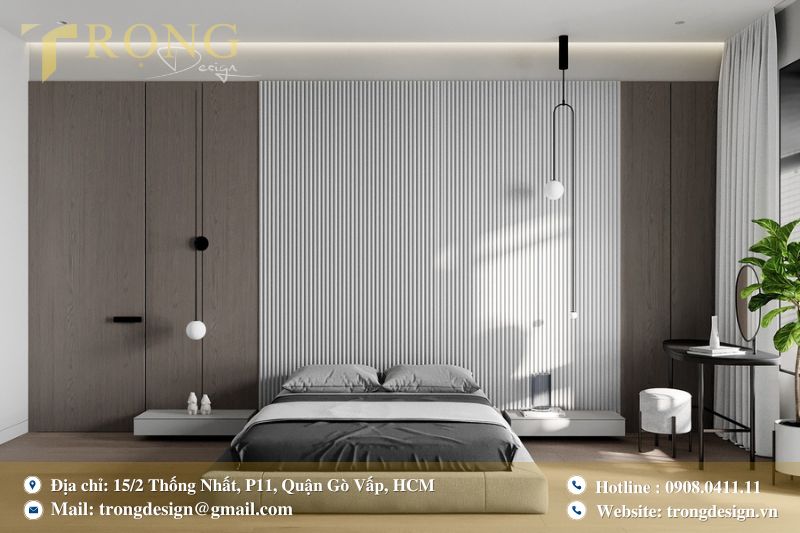 Phong cách thiết kế thi công phòng ngủ tối giản
