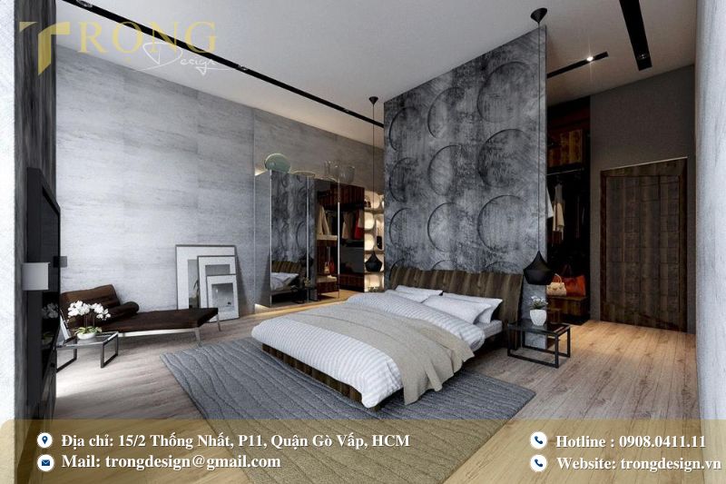 Thiết kế màu tường xi măng độc đáo
