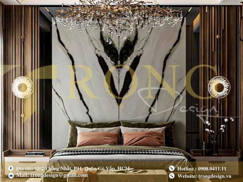 Phòng ngủ được thiết kế tạo nên không gian sống sang trọng, tinh tế ngay trong chính ngôi nhà.
