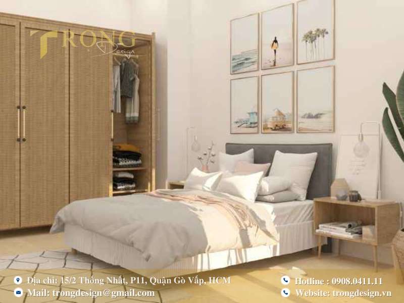 Bắc Âu mộc mạc, nhấn bằng tranh biển và chi tiết thiên nhiên.