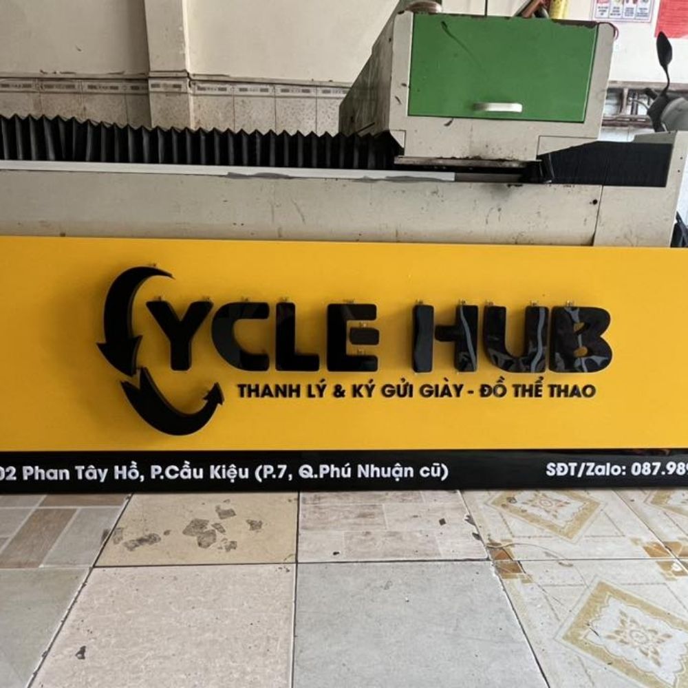 Thi công bảng hiệu giá rẻ Sài Gòn _ Làm bảng hiệu quảng cáo, bảng hiệu cửa hàng uy tín Sài Gòn - Hà Nội_ Trọng Design