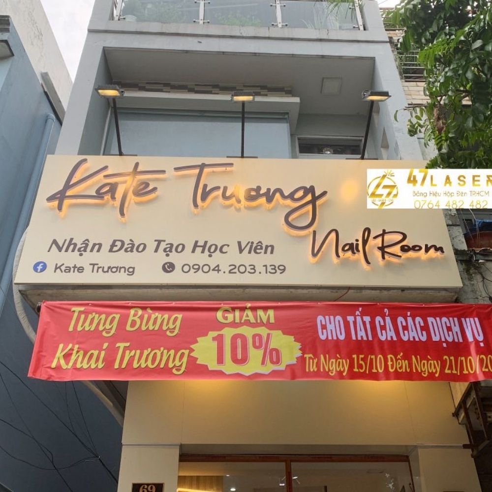 Thi công bảng hiệu giá rẻ Sài Gòn _ Làm bảng hiệu quảng cáo, bảng hiệu cửa hàng uy tín Sài Gòn - Hà Nội_ Trọng Design