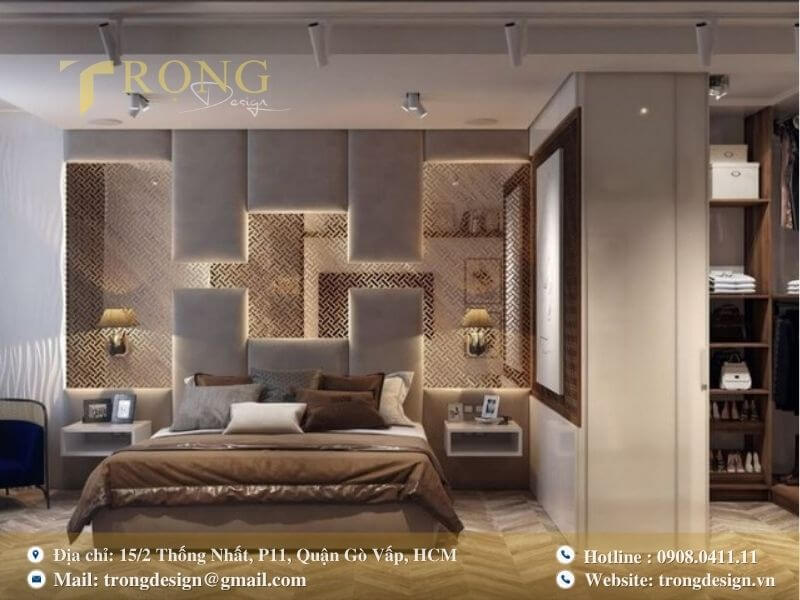 Phòng ngủ Luxury đẳng cấp với ánh sáng tinh xảo.
