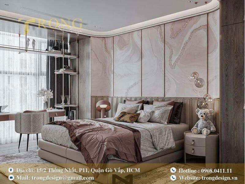 Hiện đại, nữ tính và sang trọng với tông hồng.