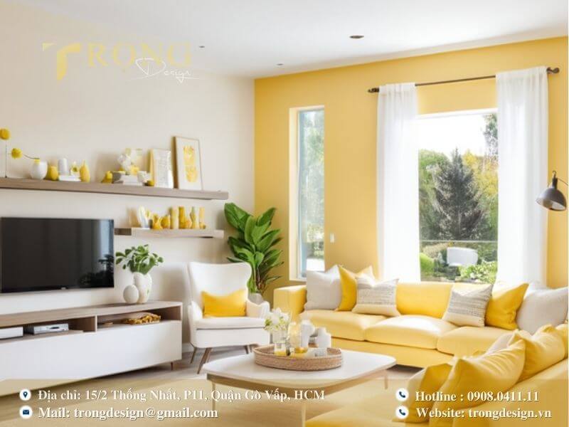 Ánh nắng rực rỡ và ấm áp trong không gian sống.