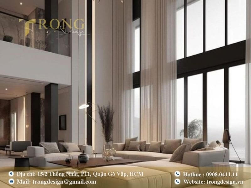 Sự kết hợp hoàn hảo của kiến trúc trần cao, ánh sáng tự nhiên và nội thất tinh tế.