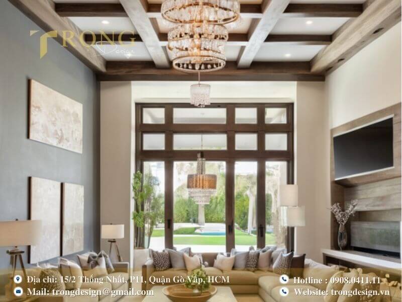 Đắm chìm trong mẫu thiết kế thi công phòng khách quận 12