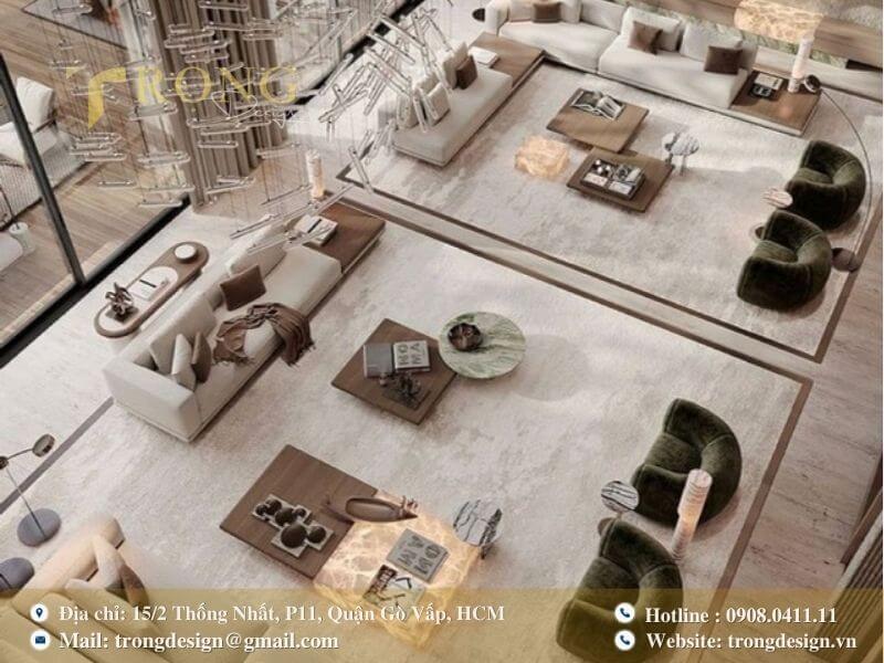 Trọng Design - đơn vị thiết kế thi công phòng khách chuyên nghiệp tại Quận 2