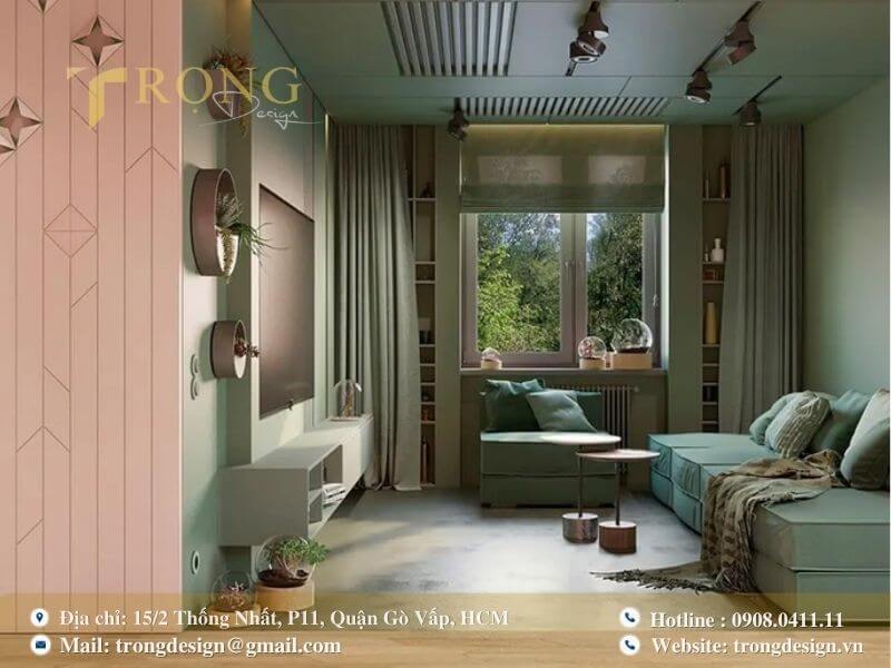 Nét hiện đại, tươi mới và thư thái trong không gian nhỏ.