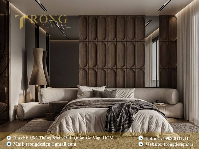 Không gian nghỉ ngơi hiện đại nhưng vẫn mang nét ấm cúng của tân cổ điển.