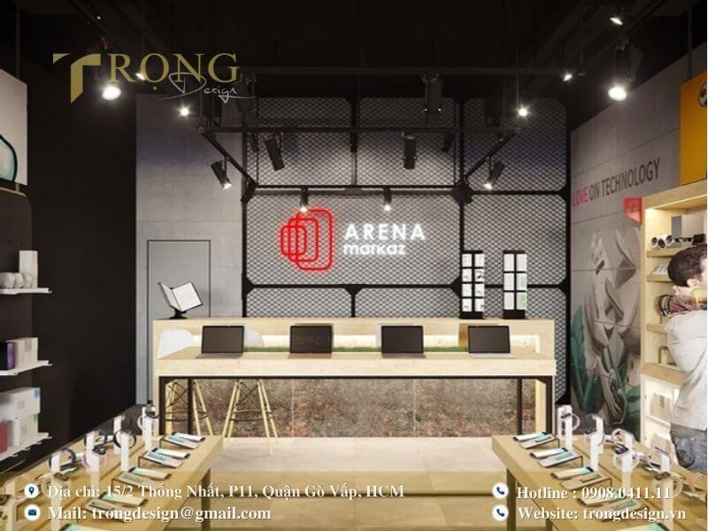Phong cách công nghiệp mạnh mẽ, sử dụng vật liệu thô và nội thất gỗ sáng màu.
