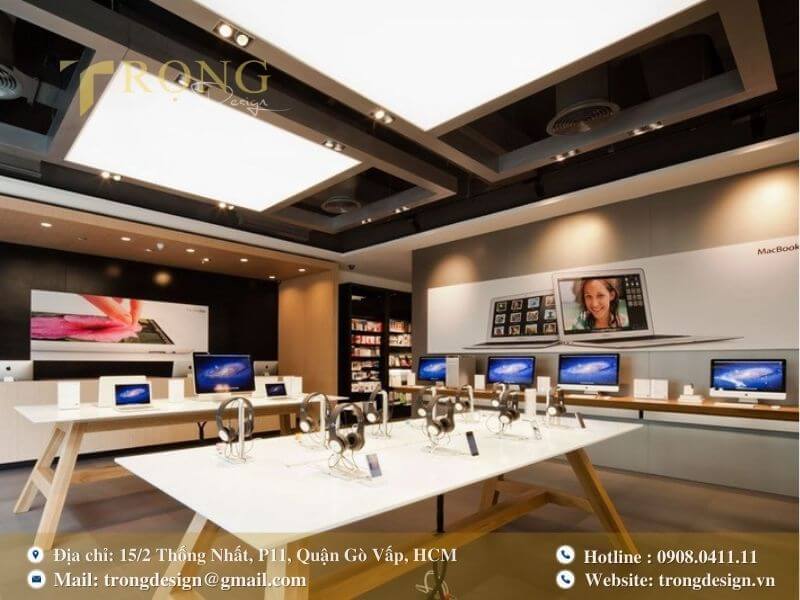 Ngắm nhìn các mẫu thiết kế thi công cửa hàng điện thoại quận 3