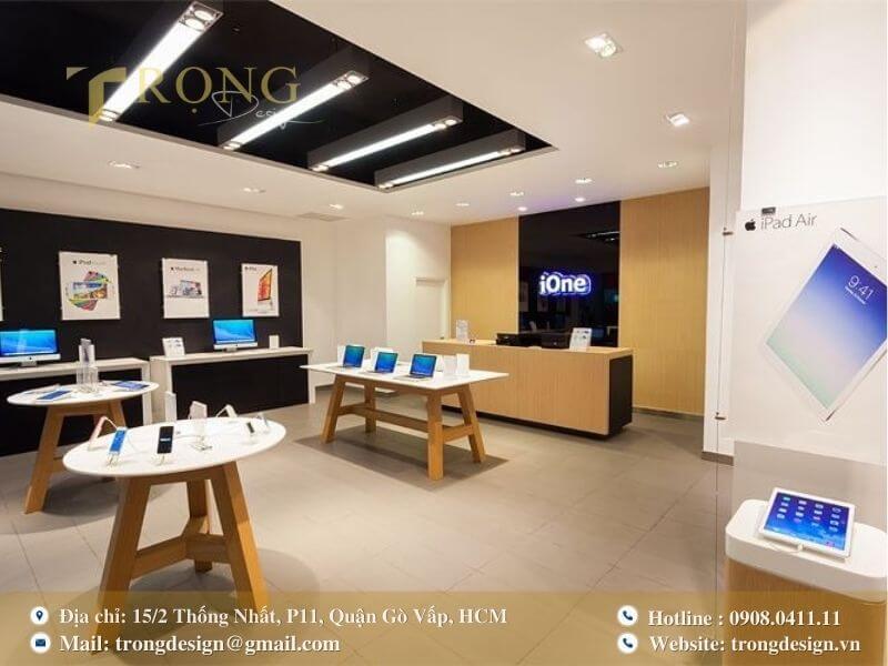 Cửa hàng cao cấp, tối giản với tông màu đen-trắng