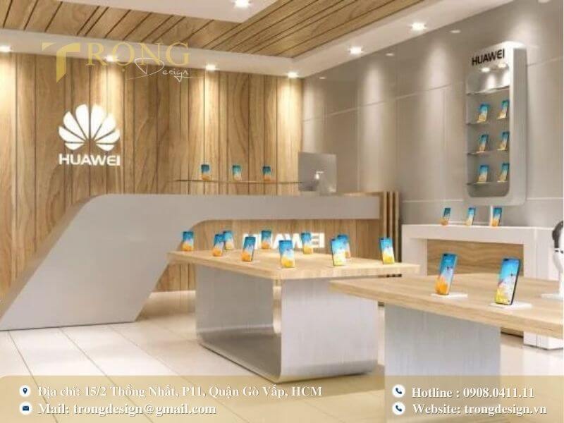 Kết hợp gỗ ấm áp và đá hiện đại, trưng bày ốp lưng đầy màu sắc.