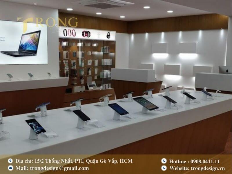 Không gian bán lẻ công nghệ sang trọng.