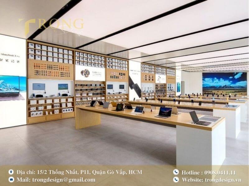 Cửa hàng flagship của với thiết kế tối giản, tập trung vào trải nghiệm sản phẩm.