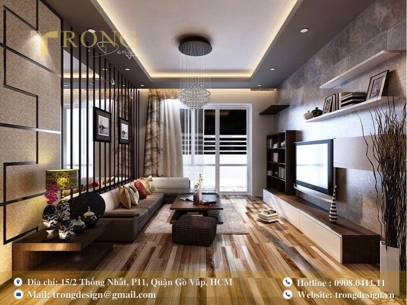 Các yếu tố giúp giảm chi phí thiết kế thi công phòng khách Bình Chánh