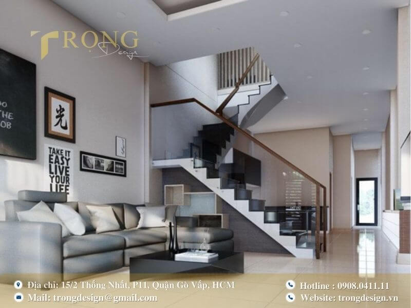 Thiết kế phòng khách hiện đại, trẻ trung.