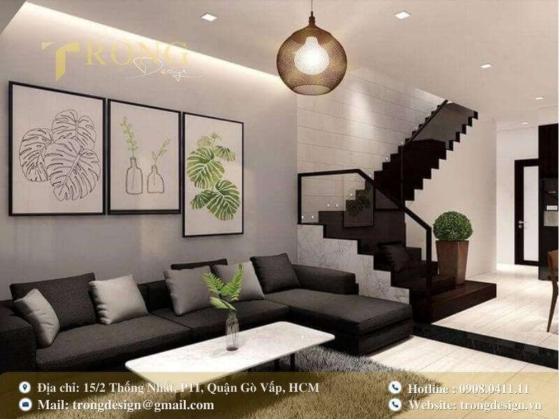 Ấm cúng, hài hòa với sự kết hợp của màu sắc và chất liệu.