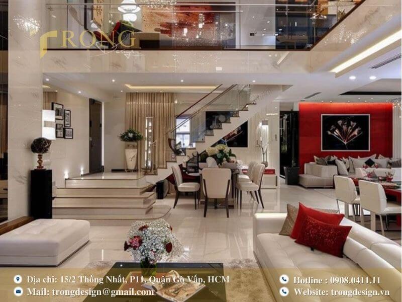 Thiết kế hiện đại pha lẫn cổ điển với điểm nhấn màu sắc táo bạo.