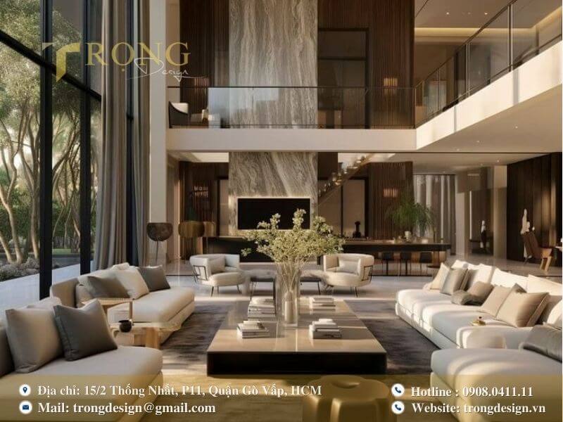 Thiết kế sang trọng, sử dụng vật liệu cao cấp và kết nối hài hòa với thiên nhiên.